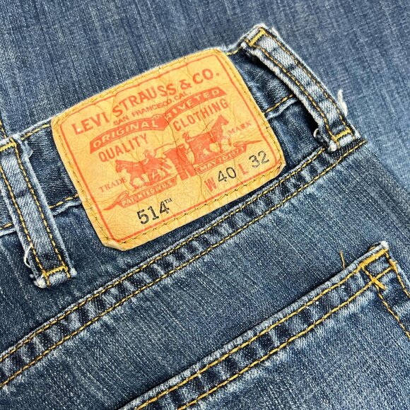 Levi's 514 Men’s Blue Denim Jeans W40xL32 | Straight Fit - Picture 4 of 5